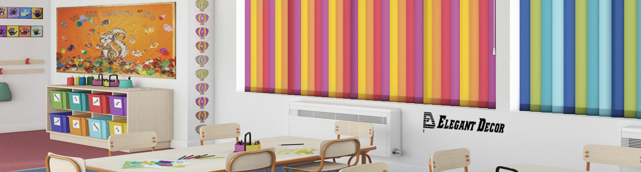 Vertical Window Blinds Vertical window blinds for large glass areas in Delhi